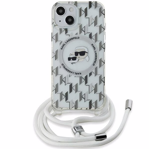 Karl Lagerfeld IML Crossbody Monogram Karl & Choupette Head MagSafe Ümbris jaoks iPhone 15 / 14 / 13 - läbipaistev
