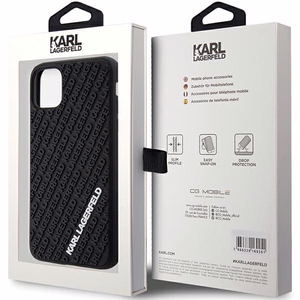 Karl Lagerfeld KLHCN613DMKRLK iPhone 11 / Xr 6.1" must/must hardcase 3D Rubber Multi Logo