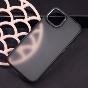 Satin Matt ümbris jaoks iPhone 15 Plus 6,7" must
