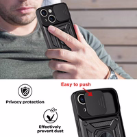 Slide Camera Armor Ümbris jaoks Xiaomi Redmi 14C must