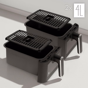 TEESA AIR FRYER DUAL POT XXL kuumaõhufritüür, 8 l, 2700 W