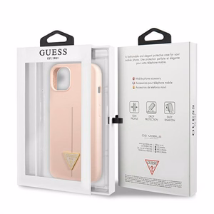 Guess GUHCP13SSLTGP iPhone 13 mini 5.4" roosa/roosa kõvakaaneline silikoonist kolmnurkne korpus