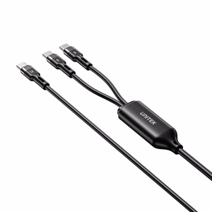 UNITEK USB-C 2-in-1 PD 100W silikoonkaabel 1,8M