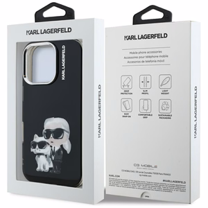 Karl Lagerfeld IML Aquarelle Karl & Choupette & Logo Ümbris jaoks iPhone 16 Pro Max - must