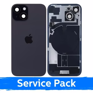 Задняя крышка, совместима с Apple iPhone 15 / Черный / (Service Pack)
