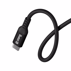Crong Soft Link USB-C–USB-C kaabel, 2 m, 100 W PD, 5 A, must