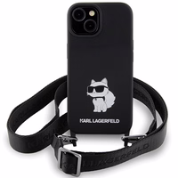 Karl Lagerfeld KLHCP15SSCBSCNK iPhone 15 6.1" hardcase must/must Crossbody Silicone Choupette