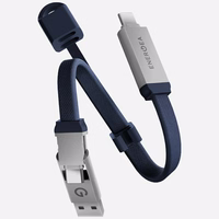 Kaabel Energea Sheath Key 2w1 USB-C kuni USB-C/USB-A 480Mbps 60W 15cm sinine