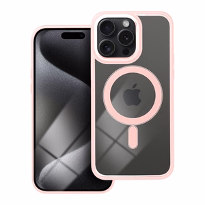 Чехол для iPhone 15 PRO MAX Color Edge Mag Cover совместимый с MagSafe розовый