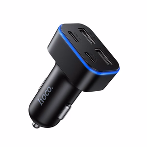 Автомобильное зарядное устройство Hoco 2xUSB A + 2xUSB C PD QC3.0 42W Z63 чёрный