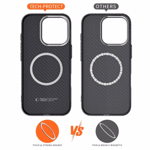 Tech-Protect Ion Carbon MagSafe Ümbris jaoks iPhone 16 Pro Max - Must/Hall