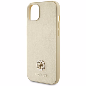 Guess GUHCP15MPS4DGPD iPhone 15 Plus 6.7" золотой/золотой жёсткий чехол Strass Metal Logo