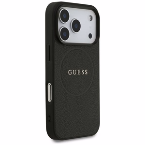 Guess Grained Gold Ring MagSafe ümbris mudelile iPhone 18 Pro / 17 Pro – värv: must