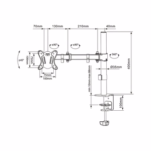 Monitorikinnitus UDT-C012, 13–27 tolli