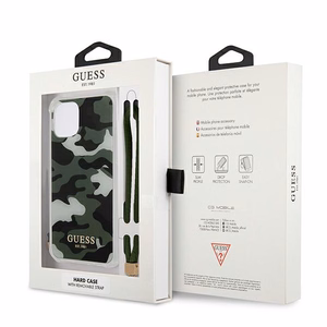 Guess GUHCP12MKSARKA iPhone 12/12 Pro 6.1" зелёный/хаки жёсткий чехол Camo Collection