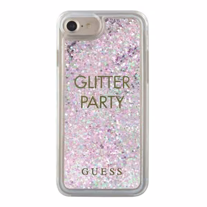 Guess GUHCP7GLUQPU iPhone 6/7/8 /SE 2020 / SE 2022 lilla/lilla kõva ümbris Liquid Glitter Party