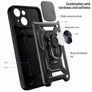 Slide Camera Armor Ümbris jaoks Realme C21 Must