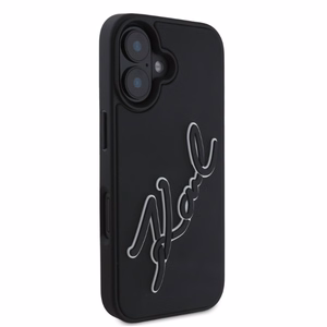 Karl Lagerfeld 3D Rubber Signature iPhone 16 Ümbris - must