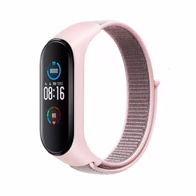 Nylon strap jaoks XIAOMI Mi Band 5 / 6 / 7 roosa (07)