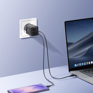 Joyroom JR-TG8 GaN 45W USB-C + USB-A seinalaadija – värv: must