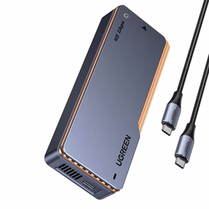 Ugreen D703 USB4 40Gb/s M.2 NVMe SSD korpus aktiivse jahutusega - hall