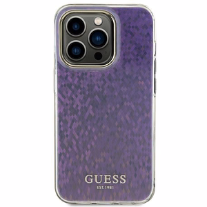 Guess GUHCP15LHDECMP iPhone 15 Pro 6.1" roosa/roosa hardcase IML Faceted Mirror Disco Iridescent