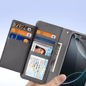 Dux Ducis Lawa Leather Ümbris jaoks iPhone 16 Pro Max with Detachable Magnetic Wallet - Hall