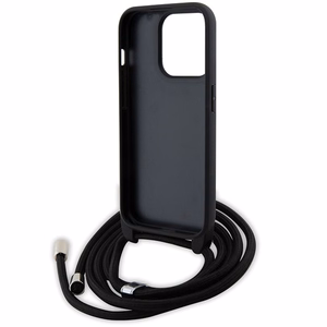 Karl Lagerfeld Crossbody Saffiano Metal Pin Karl & Choupette ümbris jaoks iPhone 15 Pro - must