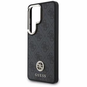 Guess 4G Big Rhinestone Triangle Strap MagSafe ümbris + rihm Samsung Galaxy S26 Ultra must