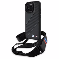 BMW M Edition Carbon Stripe & Strap Ümbris jaoks iPhone 16 Pro Max - must