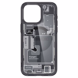 Spigen Ultra Hybrid Mag Ümbris with MagSafe jaoks iPhone 15 Pro - Dark hall (Zero One Pattern)