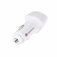 Car laadija Forcell F-Energy Carbon USB C + USB A QC3.0 PD 3A 38W CC50-1A1C valge