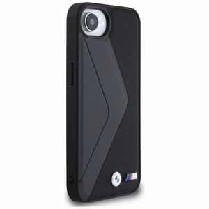 BMW Oversized Stripes MagSafe ümbris jaoks iPhone 16e - must