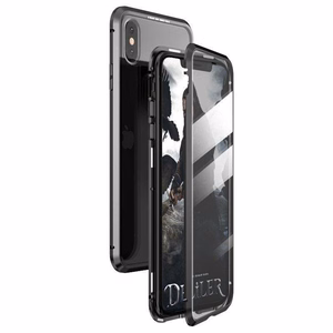 Wozinsky Full Magnetic Case Full Body Front ja Back Cover sisseehitatud klaasiga Samsung Galaxy A72 4G must-läbipaistev