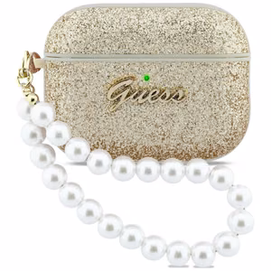 Guess Glitter Pearl Rihm Ümbris for AirPods Pro 3 - kuldne