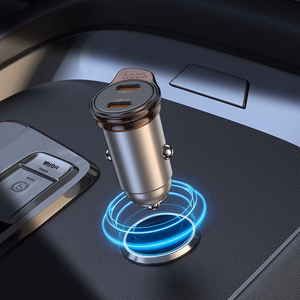 Car Laadija Hoco 2 x USB C PD QC3.0 45W NZ16B metal hall