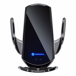 Juhtmevaba car phone hoidja automatic Forcell F-Grip HS1 Qi 15W windshield / air vent must