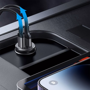 Joyroom JR-CCN05 autolaadija USB-C / USB-A 30W, must