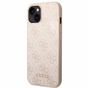 Guess GUHCP14MG4GFPI iPhone 14 Plus 6.7" roosa ümbris 4G Metal Gold Logo