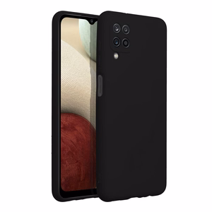 Чехол для Samsung A12 силиконовый черный