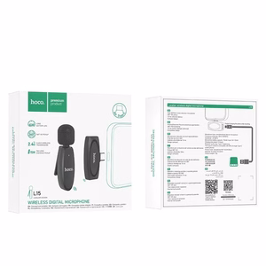 HOCO L-15 Wireless Lavalier Microphone, USB Type-C