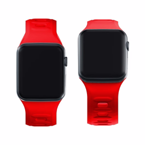 3mk silikoonrihm Apple Watchile, 38/40/41/42 mm, punane, väike suurus