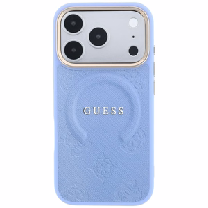 Ümbris mudelile IPHONE 18 Pro/17 Pro ühildub MagSafe'iga (Saffiano Peony Ring) (värv: helesinine)