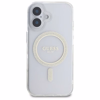 Guess GUHMP16MHFGERET iPhone 16 Plus 6.7" läbipaistev hardcase IML Glitter Circle MagSafe