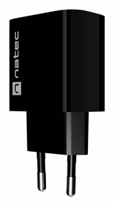 NATEC RIBERA seinalaadija 1X USB-A + 1X USB-C 20W must