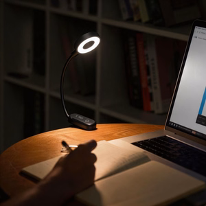 Tech-Protect LL100 Wireless Lamp with Clip + USB-A / USB-C Cable 30 cm - Black