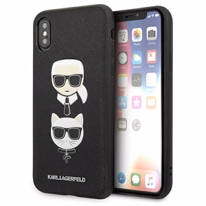 Karl Lagerfeld Saffiano Karl&Choupette Head ümbris jaoks iPhone X/XS - must