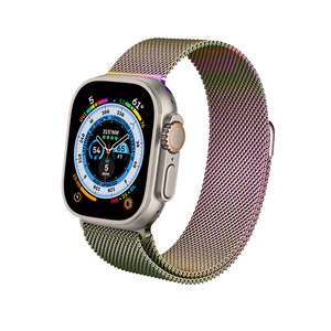 Crong Milano Steel roostevabast terasest rihm Apple Watch 38 / 40 / 41 / 42 mm kellale, sillerdav