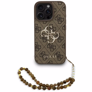 Guess 4G Strap 4G Classic Logo Ümbris jaoks iPhone 16 Pro - Brown