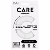 CARE by PanzerGlass Flagship Urban Combat Valge MagSafe iPhone 16e Ümbris - Clear